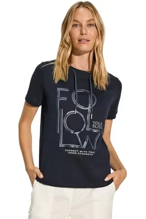 CECIL Damen B321759 Sportives Shirt mit Wording, , Small