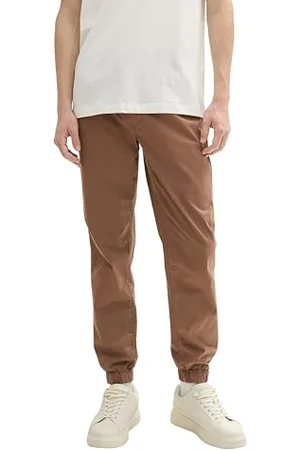 TOM TAILOR Herren 1042560 Regular Tapered Fit Chino Hose, 14525-Chocolate Brown Beige, 34-37