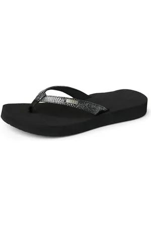 Reef STAR CUSHION SASSY, Damen Zehentrenner, Schwarz (BLACK/SILVER BLS), 40 EU (7 UK)