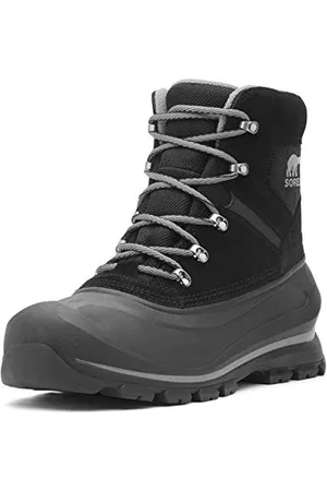 sorel BUXTON LACE WATERPROOF Schneestiefel für Herren, Schwarz (Black x Quarry), 43 EU