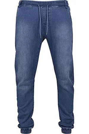 Urban classics Herren Knitted Denim Jogpants Sporthose, , XL