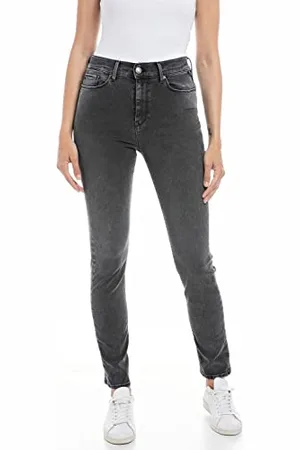 Replay Damen Jeans Mjla Slim-Fit Hyperflex Recycled mit Stretch, (Grau), 27W / 30L