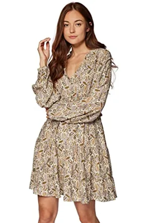 Mavi Damen Printed Dress Kleid, , Klein