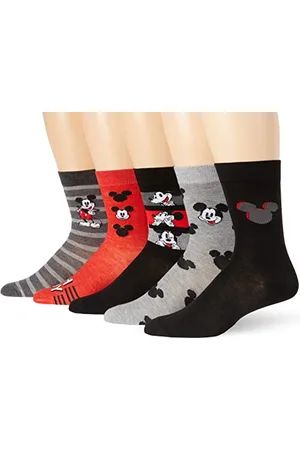 Disney Mickey Mouse Herren-Socken, 5er-Pack, Schwarz, 43-47 EU