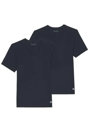 Marc O’ Polo Marc O´Polo Men Essentials 2-Pack V-Neck Shirt, Blue
