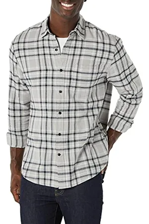 Amazon Herren Langarmhemd aus Flanell (in Übergröße erhältlich), , S