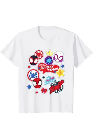 Marvel Kinder Spidey and His Amazing Friends Spidey Team Stickers T-Shirt
