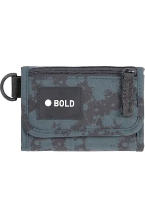 LÄSSIG BOLD Lässig Kinder Geldbeutel mit Klettverschluss und transparenten Sichtfenster/School Wallet Bold Spots blue