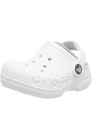 Crocs Unisex Kinder Baya Lined Clog K Clog, White/Light Grey, 28/29 EU