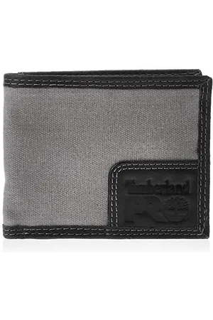 Timberland Herren Canvas Leather RFID Billfold Wallet with Back ID Window Geldbörse, , Einheitsgröße