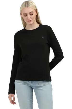 Calvin Klein Damen Langarmshirt Longsleeve Regular Fit