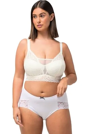Ulla Popken Damen große Größen Übergrößen Plus Size Bralette, Spitze, Softcups, ohne Bügel, Cup C-D 85B 797328200-85B
