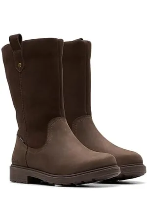 Clarks AstrolZipWP K. Mode-Stiefel, Dark Brown, 33.5 EU