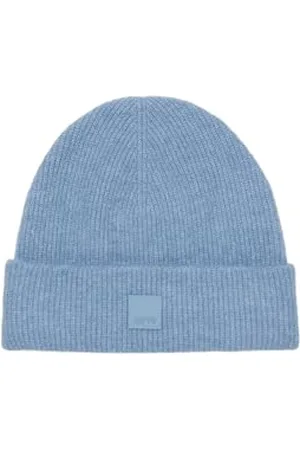 Marc O’ Polo Marc OߴPolo Denim Damen Strickmütze aus Woll-Mix Beanie, Blau (Medium Blue Melange 01), One Size