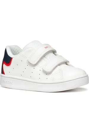 Geox B ECLYPER Boy A Sneaker, White/Multicolor, 26 EU