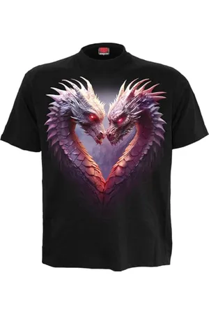 Spiral Heart of Dragons Männer T-Shirt M 100% Baumwolle Basics, Rockwear, Romantik
