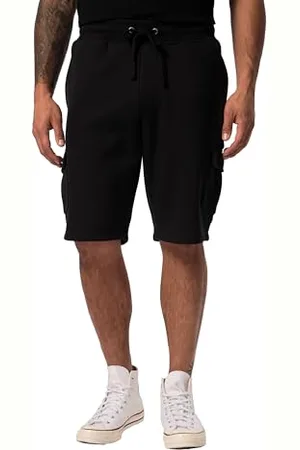 JP 1880 Herren große Größen Übergrößen Menswear L-8XL Sweat-Cargobermuda, Elastikbund, Cargotaschen