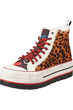 Desigual Damen Shoes_Crush_Animal Sneaker, Multicolor, 36 EU