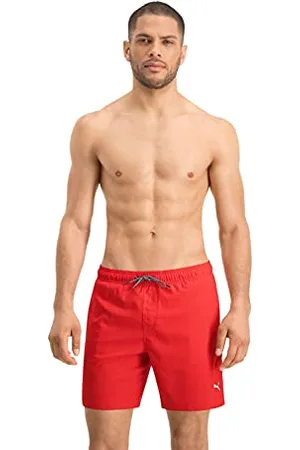 PUMA Herren Mittellange Badehose Â€“ Sichtbarer Kordelzug Badebekleidung, , L EU