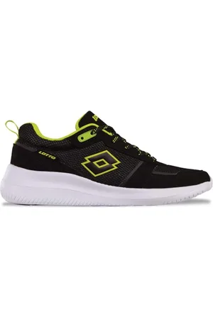 Lotto Unisex Sneaker, Black/Lime, 45 EU