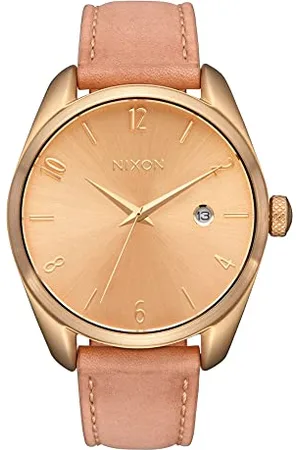 Nixon Damen Analog Japanisches Miyota-Quarzuhrwerk mit DREI Zeigern und Datumsanzeige Uhr mit Leder Armband A1343-5085-00