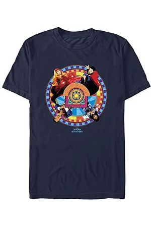 Marvel Unisex Doctor Strange in The Multiverse Of Madness Dr Strange Circle Badge Organic Short Sleeve T-shirt, , L