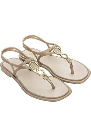 Grendha Damen CAJU PORCELANA Sandal, Light BEIGE/Light Brown, 40 EU Schmal