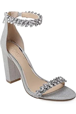 Badgley Mischka Damen Mayra Sandale mit Absatz, Silber, 38.5 EU