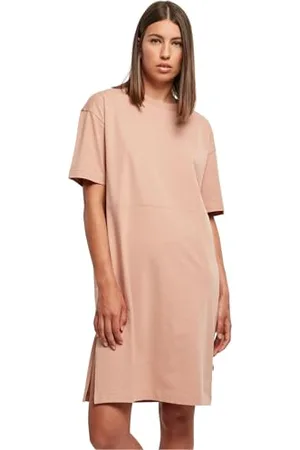 Urban classics Damen TB4091-Ladies Organic Oversized Slit Tee Dress Kleid, , XXX_l