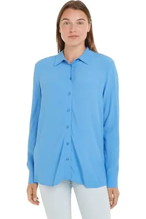 Tommy Hilfiger Damen Bluse Crepe Shirt Elegant, , 38