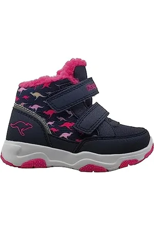 KangaROOS Jungen Mädchen KS-Goku V Stiefel, dk Navy/Daisy pink, 21 EU