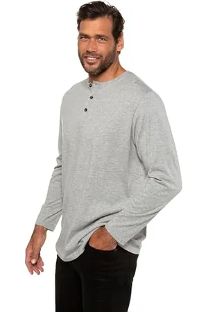 JP 1880 Herren große Größen Übergrößen Menswear L-8XL Henley, Basic, Shirt, Langarm, Knopfleiste, bis 8XL 4XL 702555123-4XL