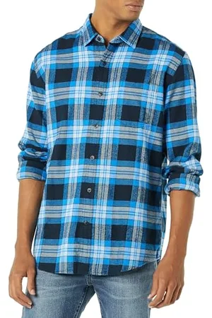 Amazon Herren Langarmhemd aus Flanell (in Übergröße erhältlich), , L