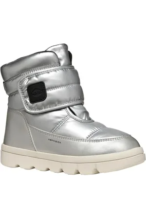 Geox J WILLABOOM Girl B A Snow Boot, Silver, 29 EU