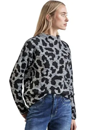 Street one Damen A303051 Jaquard Pullover,Mehrfarbig, 34