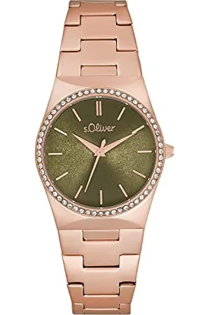 QS by s.Oliver Armbanduhr Damen Quarzuhr Analog, mit Edelstahl Armband, Wasserdicht, Kommt in Uhren Geschenk Box