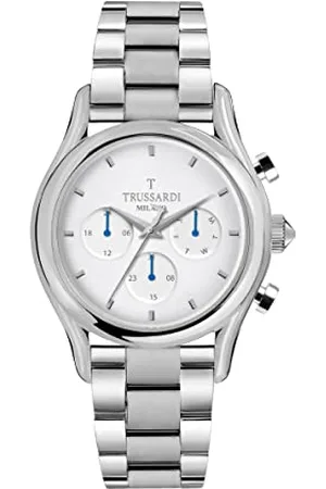 Trussardi Mann Analog Quarz Uhr mit Rostfreier Stahl Armband R2453127007