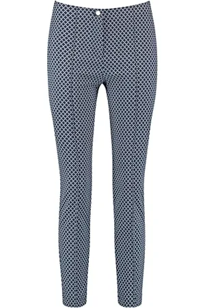 Gerry Weber Damen Gemusterte 7/8 Hose Slim Fit Gemustert 7/8 Länge 34