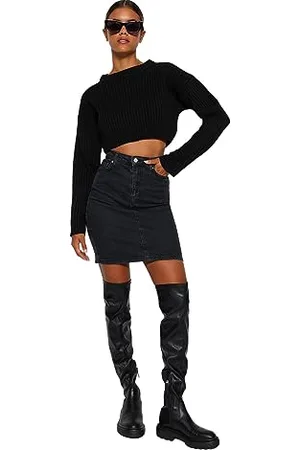 Trendyol Damen Er Grundlegender Mini-denim-rock Skirt, , 40 EU