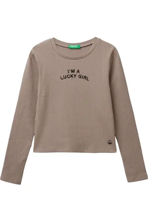 Benetton Mädchen M/L 39QFC10K5 T-Shirt, , 130 cm