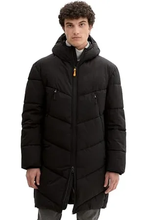 TOM TAILOR Herren 1041777 Winter Puffer-Parka mit Kapuze, 29999-Black, L