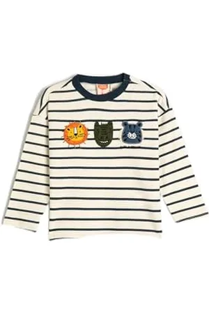 Koton Babyboy T-Shirt Long Sleeve Crew Neck Animal Printed Soft Interior