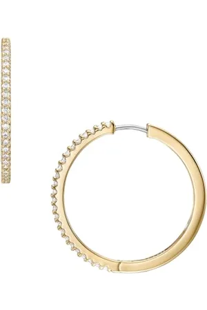 Fossil Creolen-Ohrringe Ellis All Stacked Up für Damen Metall goldfarben, JA7261710