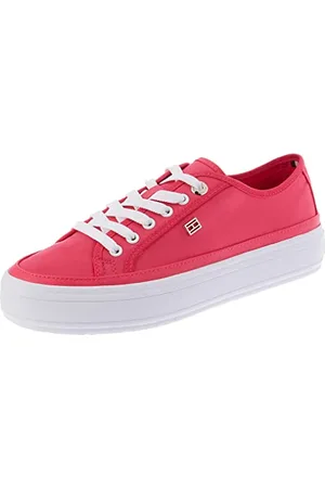 Tommy Hilfiger Damen Vulcanized Sneaker Essential Canvas Schuhe, Rosa (Bright Cerise Pink), 40