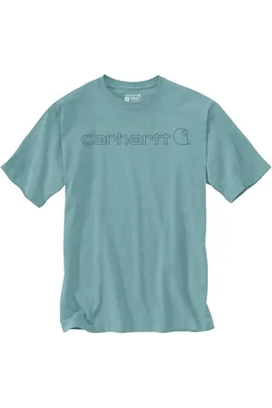 Carhartt Langärmliges, lockerer Schnitt, schweres T-Shirt mit Logo-Grafik XS
