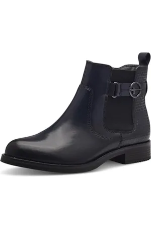Tamaris COMFORT Damen Chelsea Boots mit Reißverschluss Herbst, Blau , 37 EU