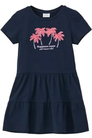 QS by s.Oliver Kurzes Kleid mit Pailletten-Applikation Navy 92