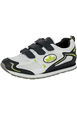 LICO NELSON V Unisex Erwachsene Fitnessschuhe, Weiß/ Marine/ Lemon, 49 EU