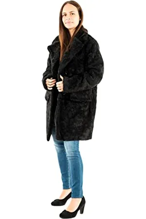 Morgan Damen Manteau en fausse Fourrure bouclée 212-GEX Mantel, , 36