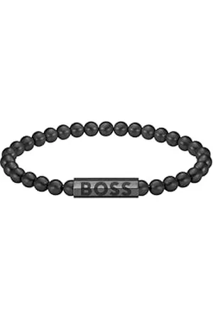 HUGO BOSS Jewelry Armband mit Schmuckperlen für Herren Kollektion SPHERE mit Schwarzer Ionenbeschichtung (IP) - 1580659M